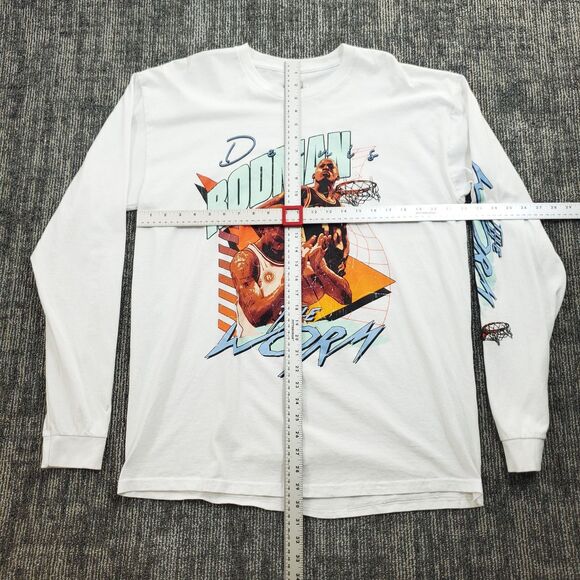 Dennis Rodman Pacsun Shirt Men’s Large White Graphic The Worm Cotton - Picture 4 of 8